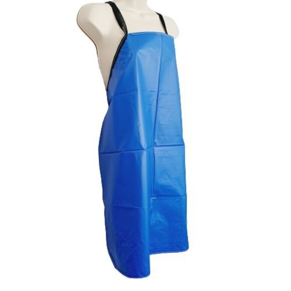 NWOT Waterproof Plastic Apron Keeps You Clean Size L Blue Color Adjustable Lace - Picture 3 of 5